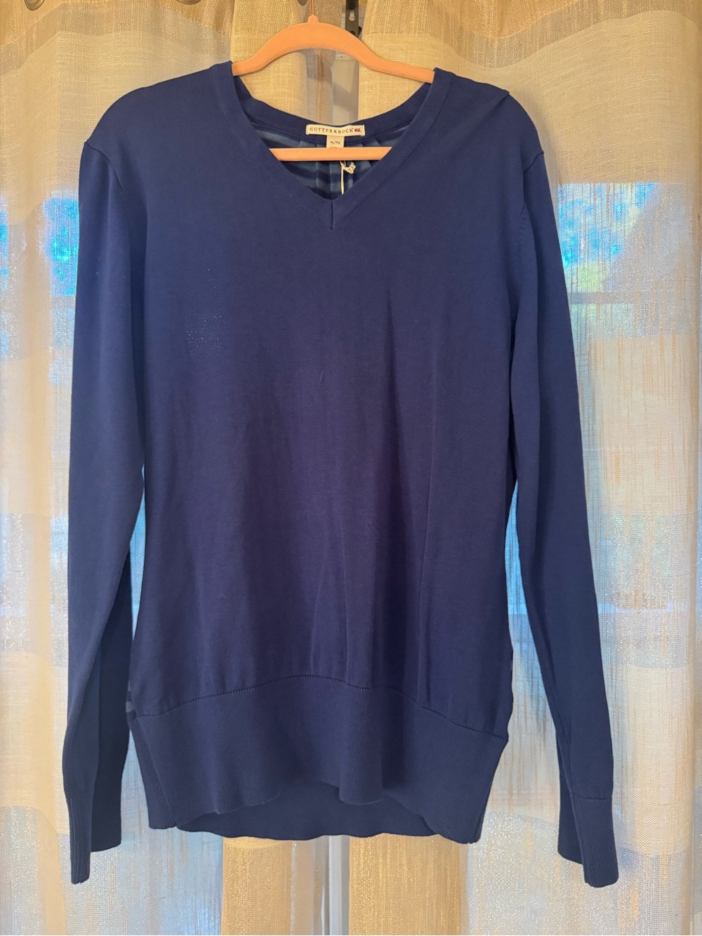 Cutter & Buck Navy V-Neck Lightweight Sweater